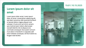 Aurora Core - Dual Content - digital signage template