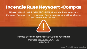 BE-Alert - Warning Screen - digital signage template