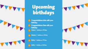 Birthday - Layout 3 - digital signage template