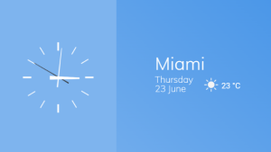 Clock - With Weather Forecast - digital signage template