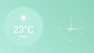 Clock - Media & Weather - digital signage template