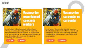 Construction - Content Display - digital signage template