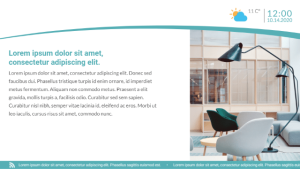 Corporate Communication - RSS & Video - digital signage template