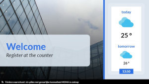 Corporate Communication - Weather & Media - digital signage template
