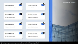 Corporate Communication - Slider with Clock - digital signage template