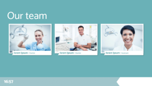 Dentist - Team Members - digital signage template