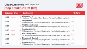 Deutsche Bahn - Travel Information Layout 1 - digital signage template