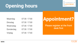 Doctor's Office - Layout 1 - digital signage template