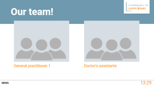 Doctor's Office - Team & Staff - digital signage template