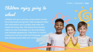 Elementary School - Playful Design - digital signage template