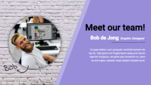 Employees - Portrait View - digital signage template