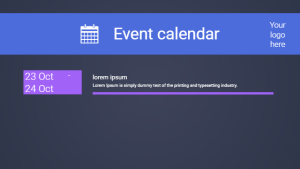 Event Calendar - Layout 1 - digital signage template