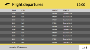 Flight Information - Layout 1 - digital signage template