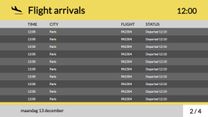 Flight Information - Layout 2 - digital signage template
