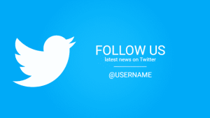 Follow Us - Twitter - digital signage template