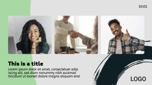 Generic - Text & Two Media - digital signage template