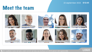 Healthcare - Team Members - digital signage template