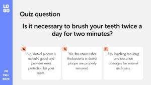 Healthcare - Quiz Questions - digital signage template