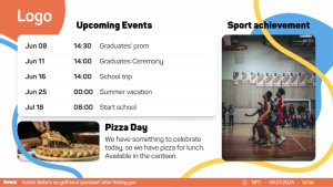 High School - Layout 6 - digital signage template