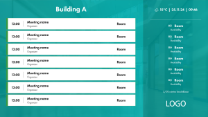 Humly Meeting Room - Layout 2 - digital signage template
