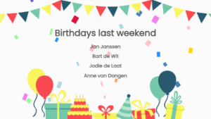 Internal - Birthday - Layout 3 - digital signage template