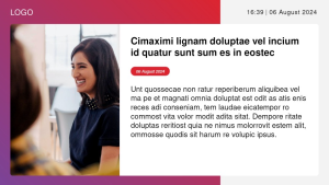 Internal News - Layout 1 - digital signage template