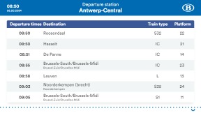 iRail Train Info - Layout 2 - digital signage template