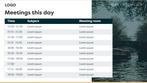 Meeting Room - Layout 1 - digital signage template