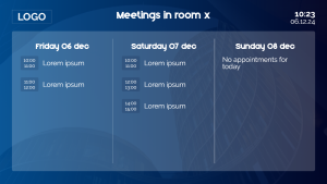 Meeting Room - Layout 4 - digital signage template
