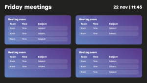 Meetings & Weather - Layout 4 - digital signage template