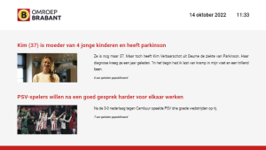 Omroep Brabant - Layout 2 - digital signage template
