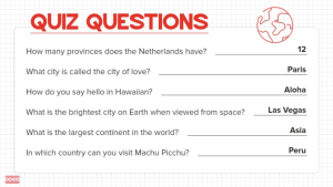 Quiz - Layout 1 - digital signage template