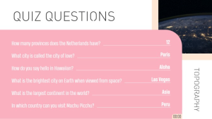 Quiz - Layout 3 - digital signage template