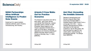 Science Daily News - digital signage template
