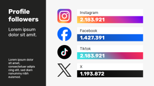 Follower Counter - Universal Layout 2 - digital signage template