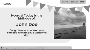 Internal Communication - Birthdays Layout 3 - digital signage template