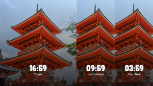 World Clocks - Layout 2 - digital signage template