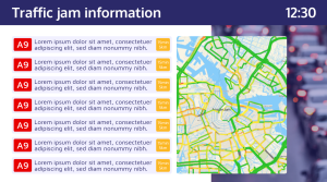 Traffic Information - Layout 6 - digital signage template