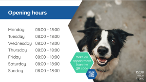 Veterinarian - Opening Hours - digital signage template