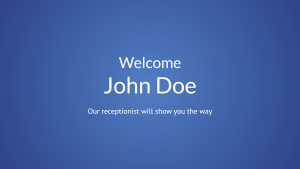 Welcome - Layout 1 - digital signage template